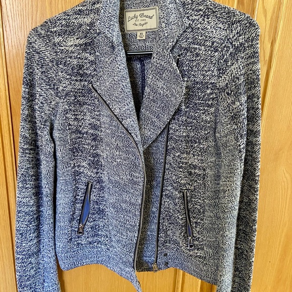 Lucky Brand Blue Textured Blazer - Picture 2 of 7